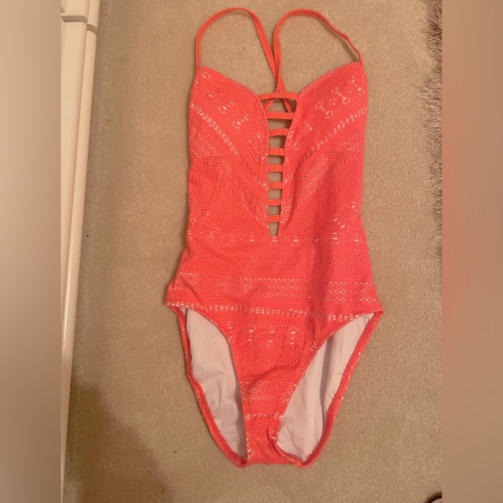 NWT one piece coral bathing suit